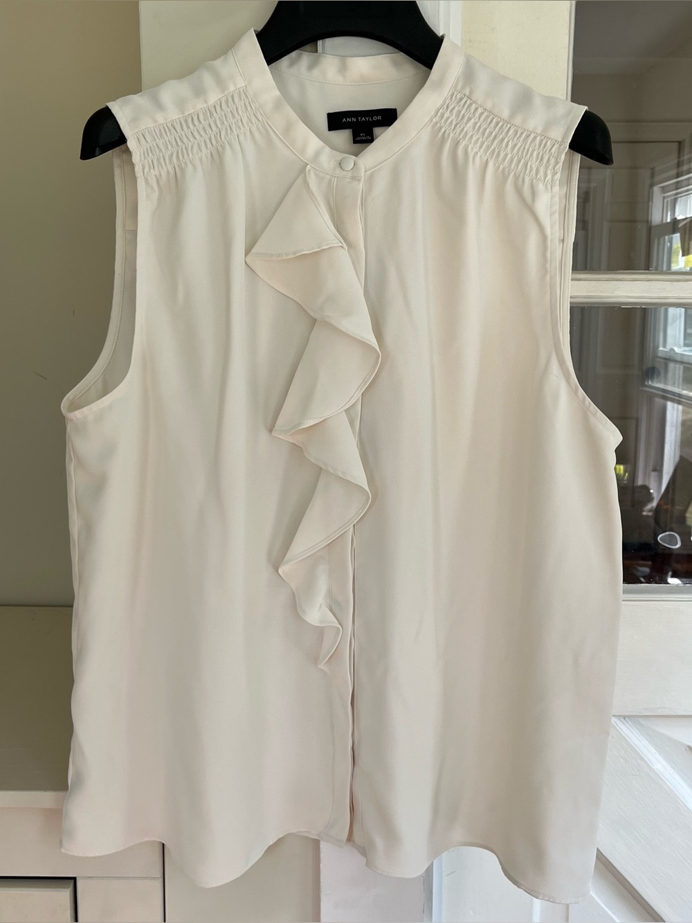 Ann Taylor Ruffle Front Blouse
